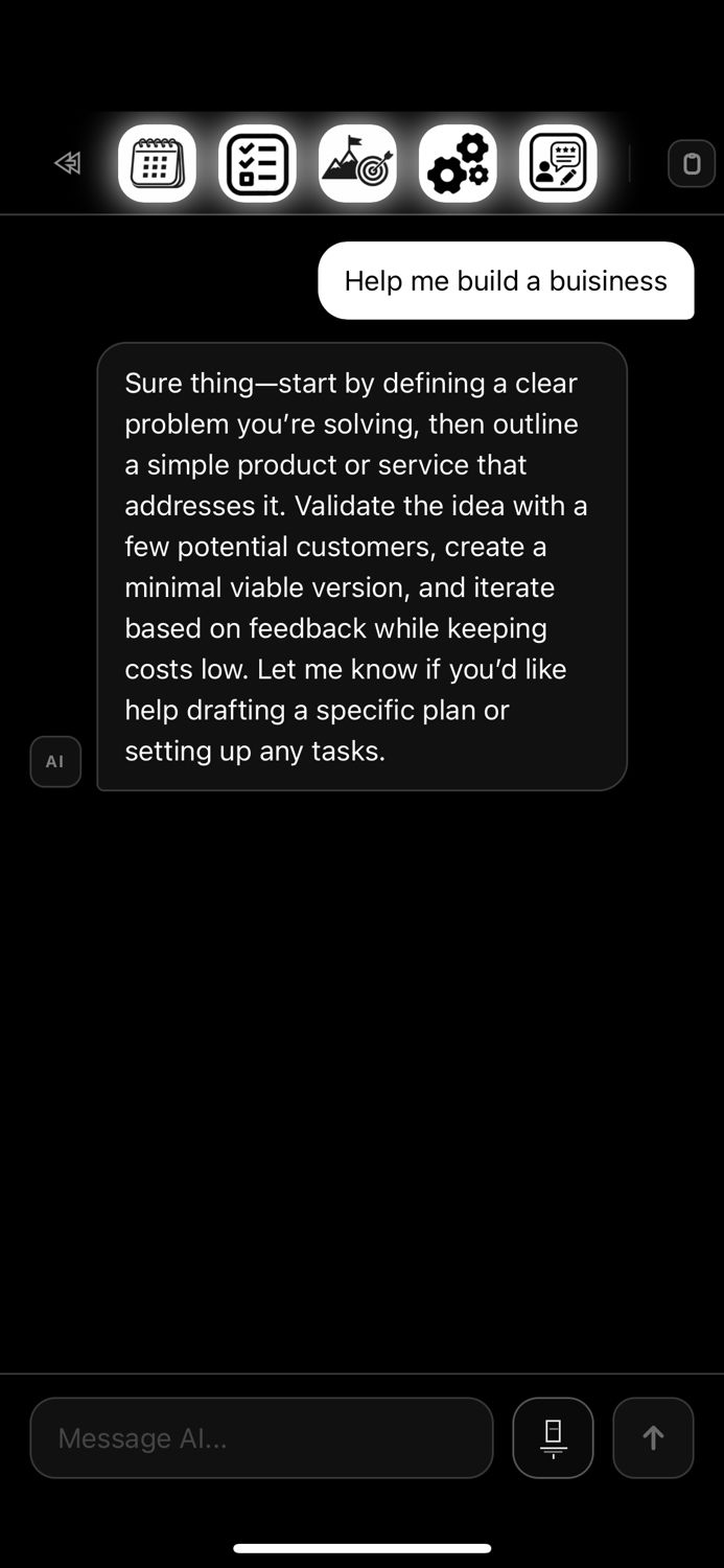 ORBIT AI chat answering the request 